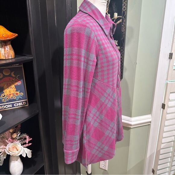 Soft Surroundings Asymmetrical Plaid Button Front Tunic – XS - Picture 6 of 10